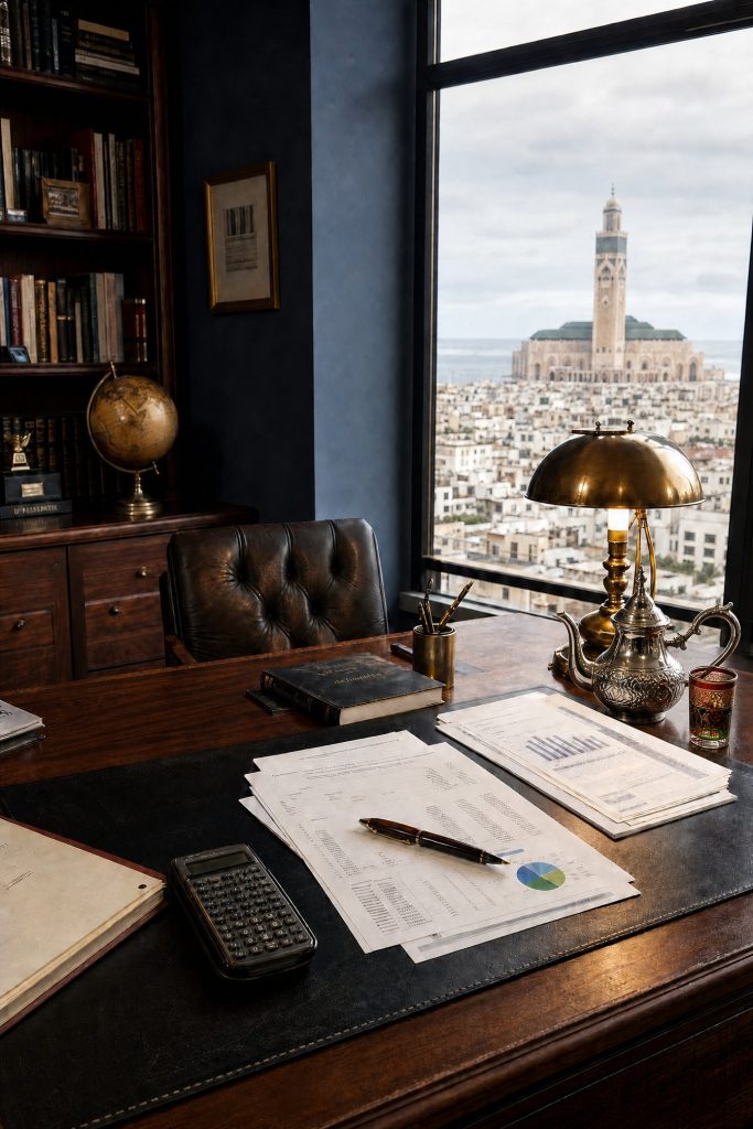 Hans Corp office with a view of the Hassan II Mosque in Casablanca